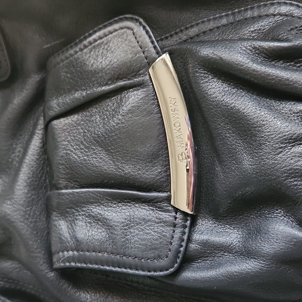 Medium black b malowsky leather bag - Picture 4 of 11